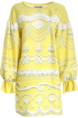 Moschino Kjole, Dame, Gul, XS, Uld, Korte kjoler