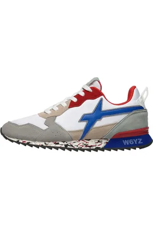 W6YZ Sko, Herre, Flerfarvet, 45 EU, Nylon, Hvid Camouflage Retro Sneaker