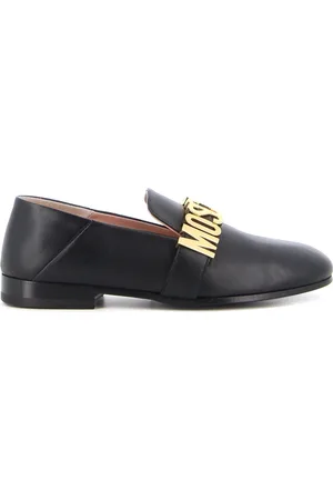 Moschino Sko, Dame, Sort, 37 EU, Uld, Sort Metallic Logo Slipper