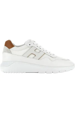 Hogan Sko, Herre, Hvid, 41 1/2 EU, Læder, Interaktiv3 Sneaker
