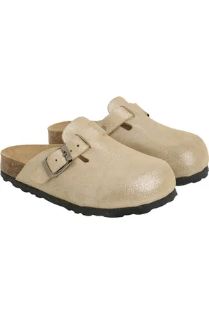 EN FANT Sko, Dame, , 38 EU, Hamp, - Slippers Nubuck Leather, 250305 - Champagne