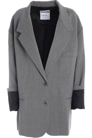 Moschino Frakke, Dame, Grå, M, Uld, Blazers