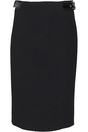 Moschino Nederdel, Dame, Sort, XS, Sort Vinyl Spænde Bondage Nederdel