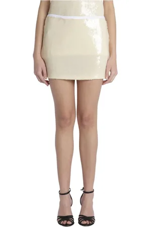 Nº21 Nederdel, Dame, Gul, S, Uld, Skirts