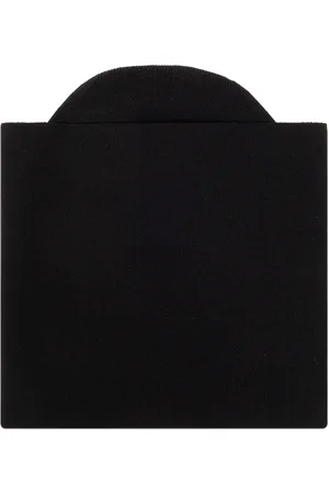 Jil Sander Tilbehør, Dame, Sort, ONE SIZE, Uld, Ribstrikket Hue