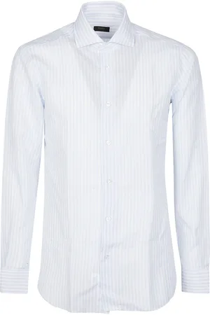 BARBA Skjorte, Herre, Hvid, 4XL, Bomuld, Stribet Neck Shirt