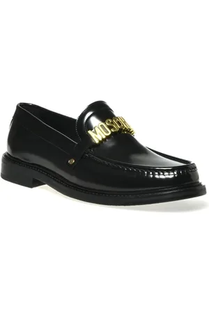 Moschino Sko, Herre, Sort, 40 EU, Uld, Sorte flade sko stilfuldt design