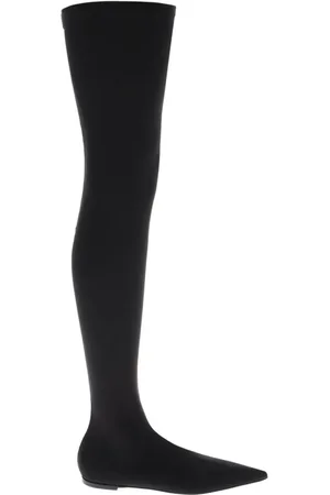 Dolce & Gabbana Sko, Dame, Sort, 37 EU, Uld, Over-knee Støvler