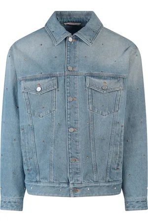 VALENTINO Jakke, Herre, Blå, L, Denim, Denim Jakke
