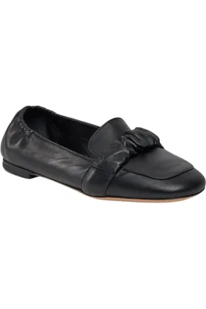AGL ATTILIO GIUSTI LEOMBRUNI Sko, Dame, Sort, 37 EU, Læder, Sort Kalveskind Loafers Slip-On Stil