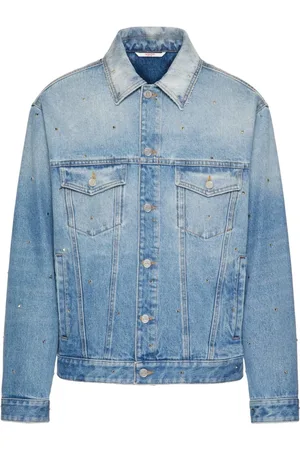 VALENTINO Jakke, Herre, Blå, 4XL, Denim, Denim Jakke