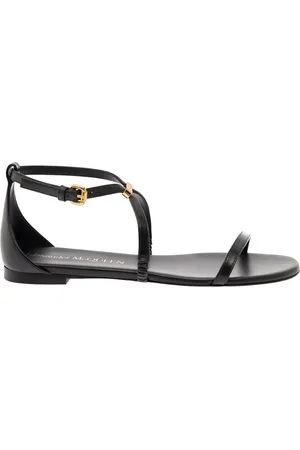 Alexander McQueen Sko, Dame, Sort, 37 EU, Flade sandaler