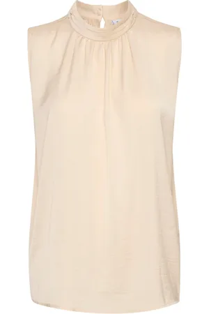 Saint Tropez Top, Dame, , M, Polyester, Elegant Aileensz Top Bluser i Creme