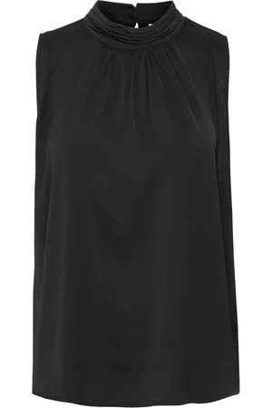 Saint Tropez Top, Dame, Sort, 2XL, Polyester, Elegant Aileensz Top Bluser i Sort