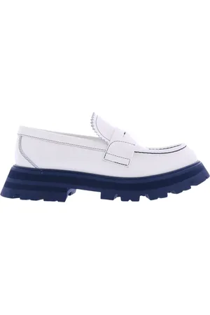 Alexander McQueen Sko, Dame, Hvid, 40 EU, Læder, Læder Gummisål Slip-On Sko