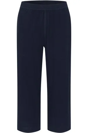 Kaffe Bukser, Dame, Blå, XS, Bomuld, Kanaya Culotte Pants Pants 10507418 Midnight Marine