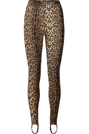 Lollys Laundry Bukser, Dame, Brun, S, Tyl, Dolly Leggings - Leopard Print