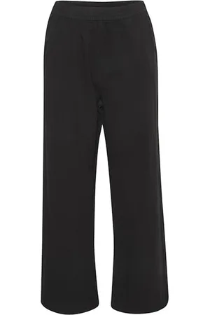 Kaffe Bukser, Dame, Sort, 3XL, Bomuld, Kanaya Wide Pants Bukser 10507661 Deep