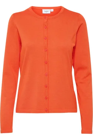 Saint Tropez Strik, Dame, , L, Uld, A8661, Milasz R-Neck Cardigan Strik 30500005 Tigerlily