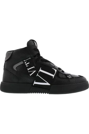 VALENTINO Sko, Herre, Sort, 40 EU, Tyl, Mid-Top Sort Sneaker
