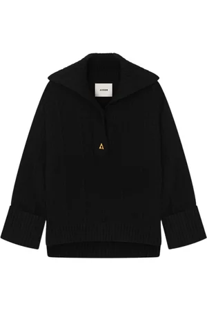 AERON Strik, Dame, Sort, L, Uld, Knitwear