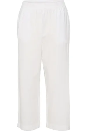 Kaffe Bukser, Dame, Hvid, 2XL, Bomuld, Kanaya Culotte Pants Pants 10507418 Chalk