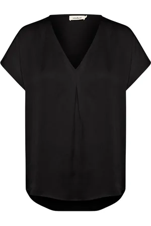 Soaked in Luxury Bluser & Skjorter, Dame, Sort, S, Polyester, Feminin kortærmet top