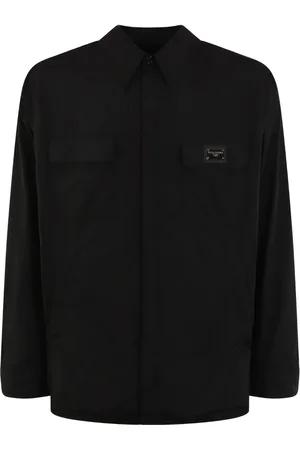 Dolce & Gabbana Skjorte, Herre, Sort, XL, Uld, Sort Sicily Herresko