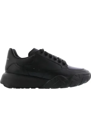 Alexander McQueen Sko, Dame, Sort, 37 1/2 EU, Læder, Læder Sneaker med Gummi Sål