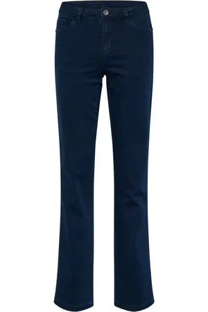 Kaffe Jeans, Dame, Blå, M, Denim, Kavicky Straight Jeans Bukser Dark Denim
