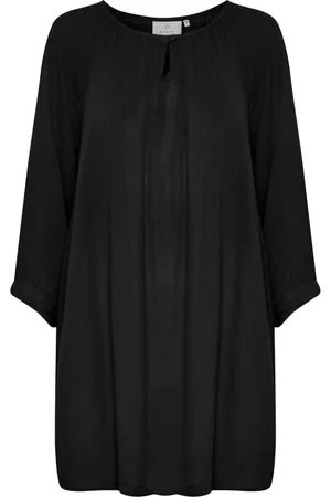 Kaffe Bluser & Skjorter, Dame, Sort, XS, Amber Tunic Top Sort Viskose