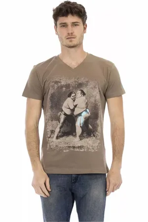 Trussardi Top, Herre, Brun, M, Bomuld, T-shirts