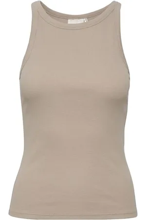 Gestuz Top, Dame, , XS, Bomuld, Ribbet Slim Fit Top
