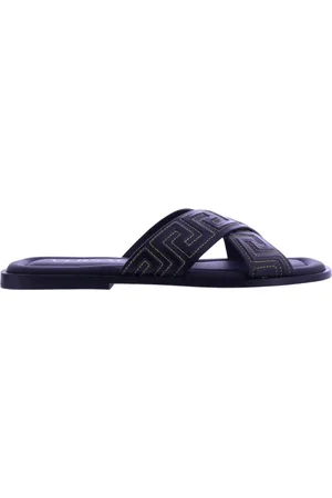 VERSACE Sko, Herre, Blå, 40 EU, Sliders