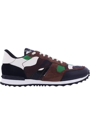 VALENTINO Sko, Herre, Flerfarvet, 44 EU, RockRunner Sneaker Brun/Grøn