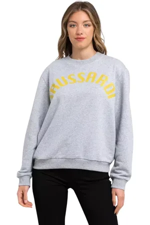 Trussardi Sweathshirts & Hoodies, Dame, Grå, XS, Bomuld, Grå Bomuldssweater