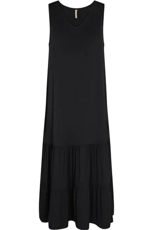 soyaconcept Kjole, Dame, Sort, M, Maxi Maxi Kjole