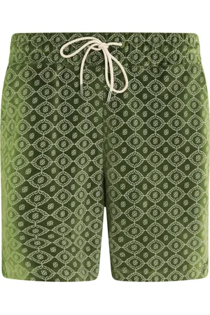 Drôle de Monsieur Shorts, Herre, Grøn, M, Grøn Monogram Shorts