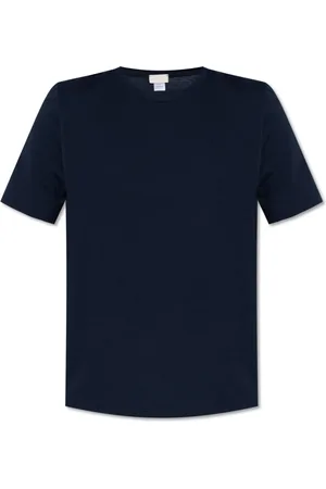 Hanro Top, Dame, Blå, XL, Bomuld, Crewneck T-shirt