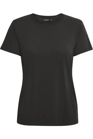 Soaked in Luxury Top, Dame, Sort, XL, Uld, Slcolumbine Crew-Neck T-Shirt Toppe & T-shirts 30404678