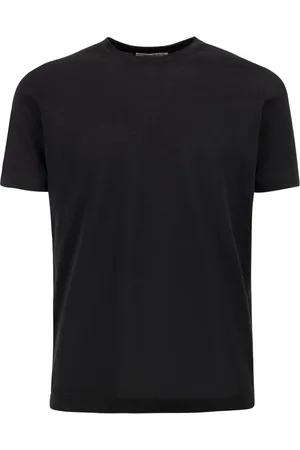 KANGRA CASHMERE Top, Herre, Sort, M, Bomuld, T-shirts