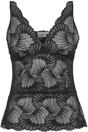 Saint Tropez Top, Dame, Flerfarvet, M, Uld, Feminin Blonde V-Hals Top