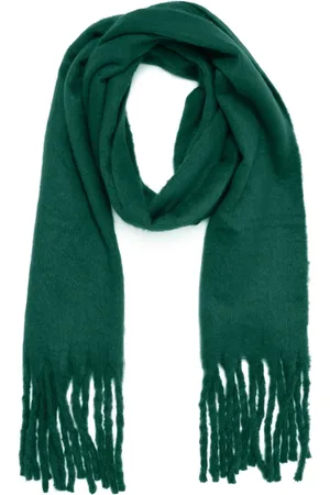 Kaffe Tilbehør, Dame, Grøn, ONE SIZE, Uld, Blødt Frynset Tørklæde Aventurine Tilbehør