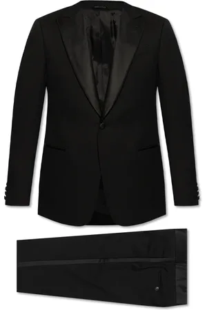 Giorgio Armani Jakkesæt, Herre, Sort, 2XL, Uld, Ulddragt
