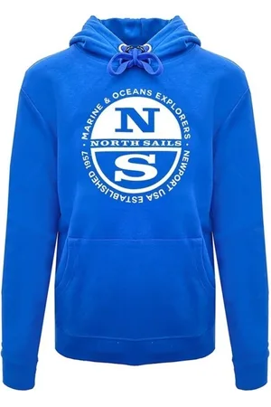North Sails Sweathshirts & Hoodies, Herre, Blå, L, Bomuld, Hoodies