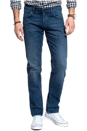 Lee Jeans, Herre, Blå, W34 L32, Denim, Blå Almindelig Denim Jeans
