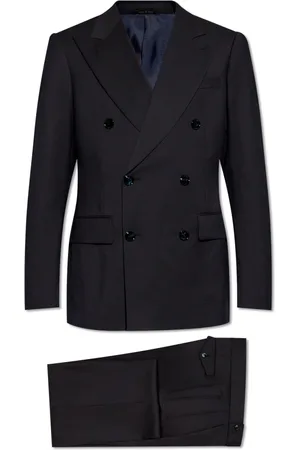 Giorgio Armani Jakkesæt, Herre, Sort, M, Uld, Ulddragt