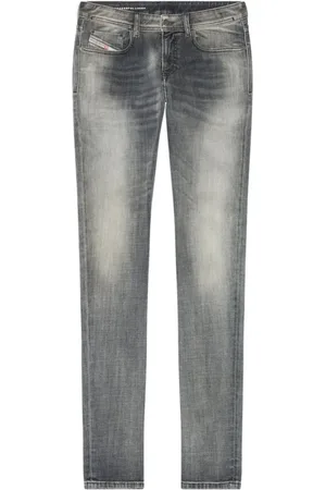 Diesel Jeans, Herre, Grå, W29 L32, Bomuld, Slim-fit Jeans