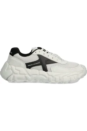 Armani Exchange Sko, Herre, Hvid, 43 1/2 EU, Hvide Logo 3D Sneakers