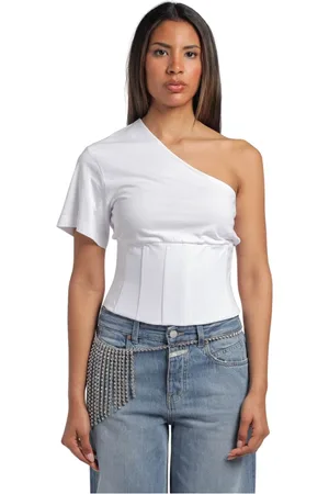 FEDERICA TOSI Top, Dame, Hvid, S, Uld, Ærmeløse top